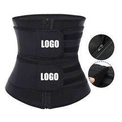 HEXIN Custom Colombian Fajas Body Shaper Red Abdominal Tummy Control Double Straps Latex Waist Trainer Shapers for Women