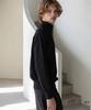 Dekkoloso Mode Herashi Half-Neck Knit [Black]