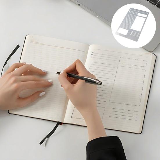 4Pcs Flexible Notebook Templates for Journaling Habit Trackers Daily Planning Handmade Travel-Friendly Set Checkbox Task List Templates