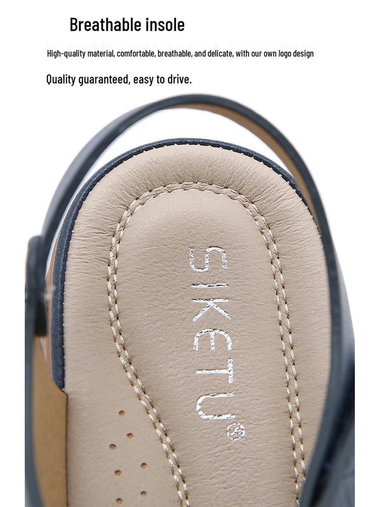 Z637-4 Retro Wedge Heel Sandals: 2025 European & American Lightweight Casual Plus Size Women's Sandals