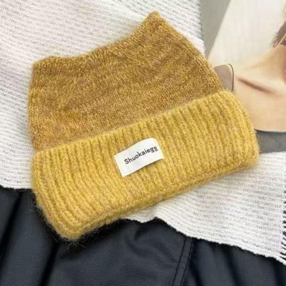 Windproof Knitted Beanie Warm Winter Cap Cute Cat Ear Hat Cold Weather