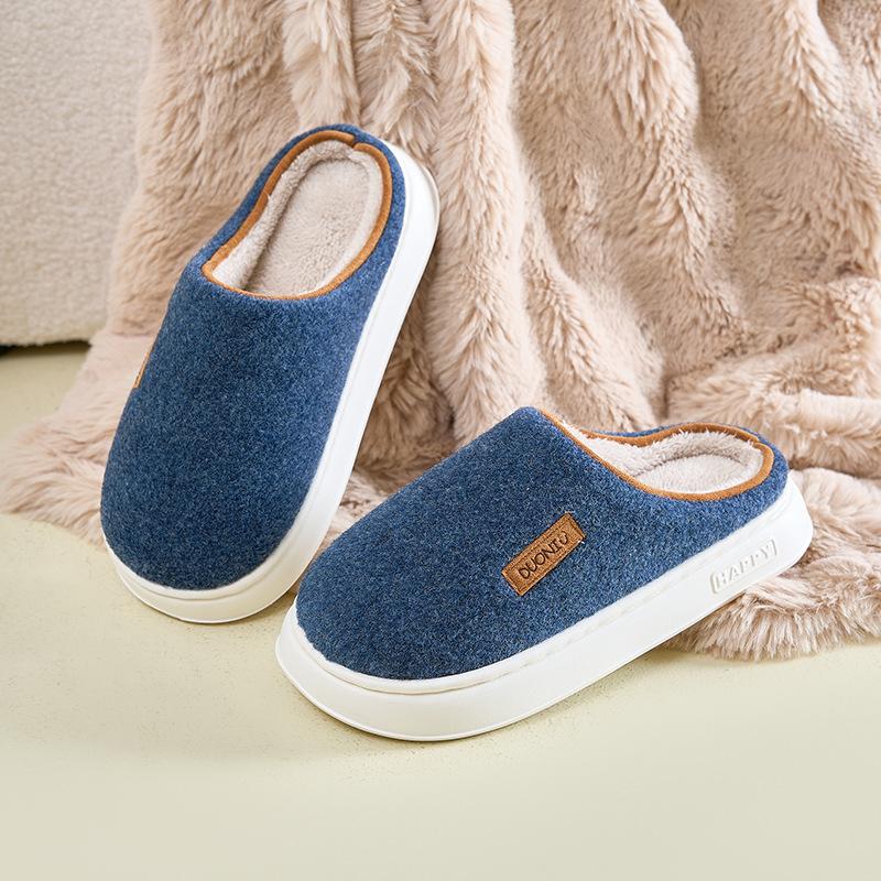 Deodorant cotton slippers winter velvet warm thickened non-slip outer wear home cotton slippers winter