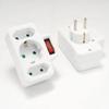EU-Steckdosenleiste Ein/Aus-Schalter 16A 250V Deutscher Stecker 1 auf 2 oder 3 Wege AC Steckdosen Adapter