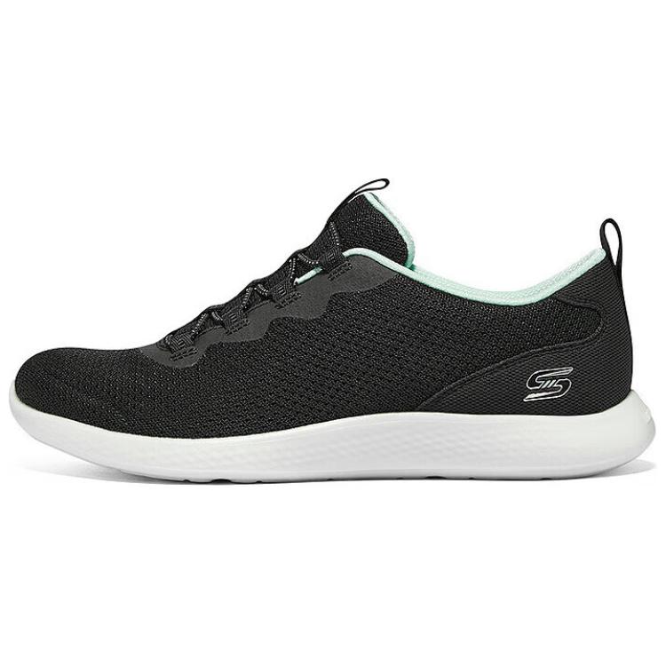 Skechers Comfortable Shock-Absorbing Durable Low-Top Casual Shoes Women sneakers Black 104481-BKW 35