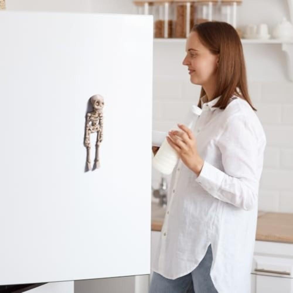 Movable Joints Skull Fridge Magnets 3D Refrigerator Magnets Sticker  Halloween Decoration