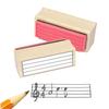 Gift set of 3 types of staff notation, with stamp pad