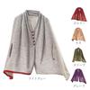 Autumn Nico Stole Poncho Kinomi Colors Merino Wool Stylish for Women [Saifuku Co., Ltd.] (5 Available) Cardigan, Thick, Fall/Winter Throw, (Mocha) #07