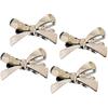 4Pcs Sweet And Edgy Bows Plastic Hair Clip For Women Hair Decors Gentle On Hair Multiple Colors For Everyday Party Date