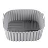 Square Air Fryer Liner Silicone Baking Mat 6.7 Inch Non-Stick Oven Safe Tray BPA-Free Air Fryer Basket for Even Cooking