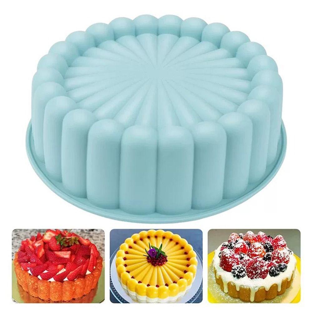 1 st Ny Non-stick Charlotte Kakform Rund Silikon Bakform 20 cm Kakform För Tarte Paj