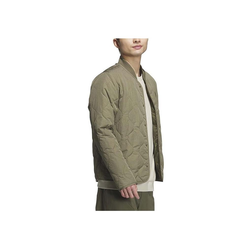 adidas Three-Stripe Logo Warm Windproof Sports Casual Cotton Jacket Men Outerwear Olive-Green JE8570