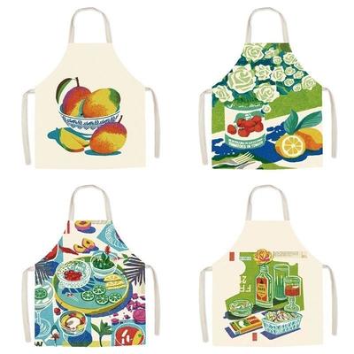 Fresh Fruit Halter Neck Sleeveless Apron Kitchen Household Waist Studio Baking Parent-Child