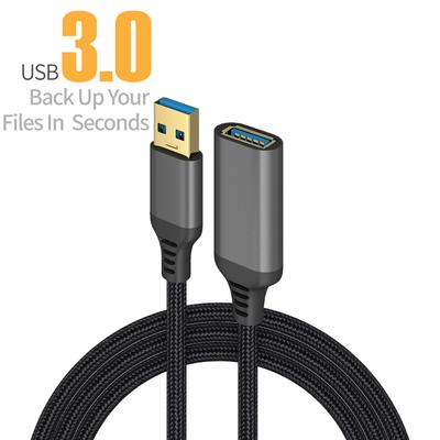 USB 3.0 Hann til Hunn Høyhastighetsoverføring Datakabel Datamaskin Kamera Skriver Skjøte TV Gaming Nylonflettet Kabel