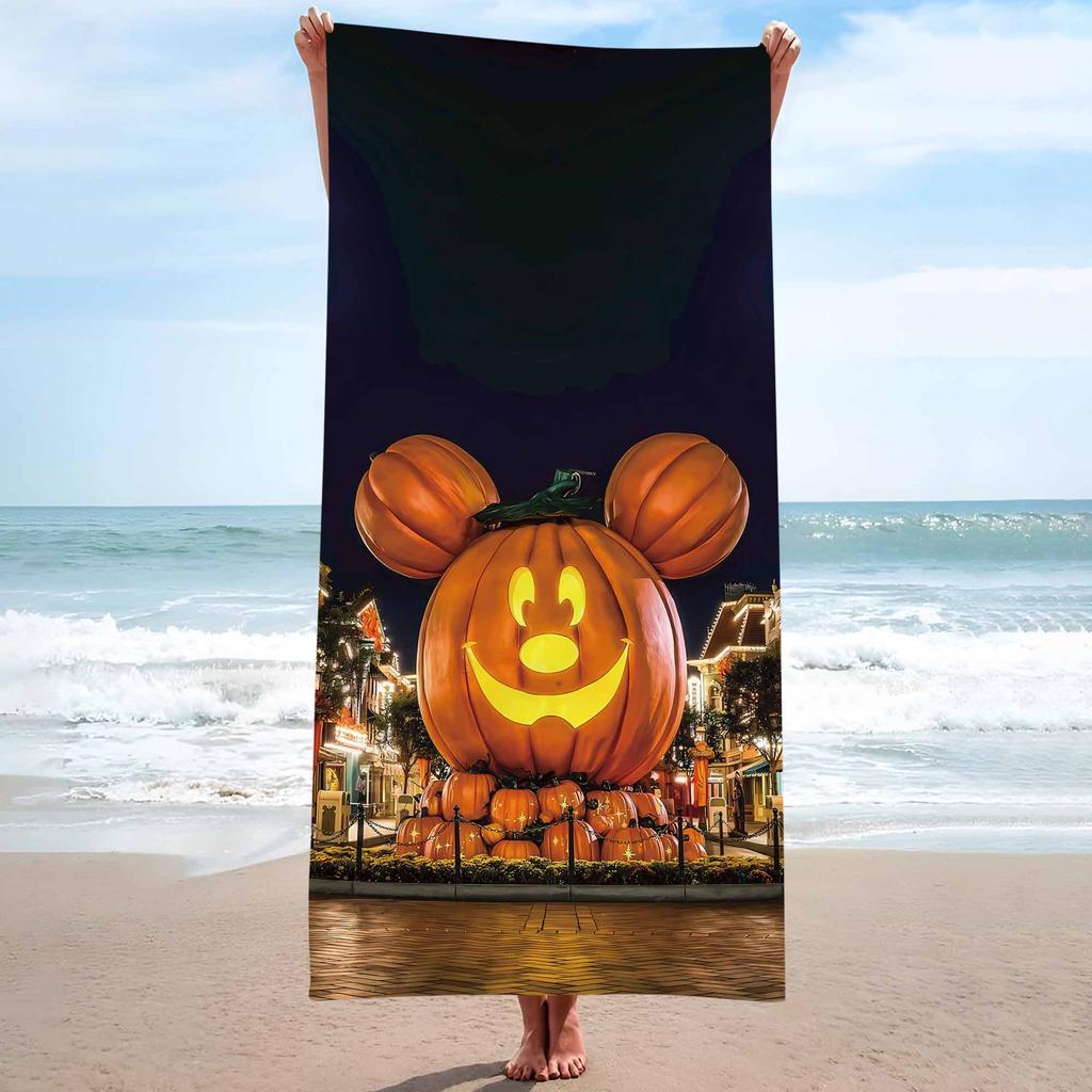 Halloween pumpkin background single-sided printing Beach Towel Home Decoration Bath Towel 75x150cm Bathroom