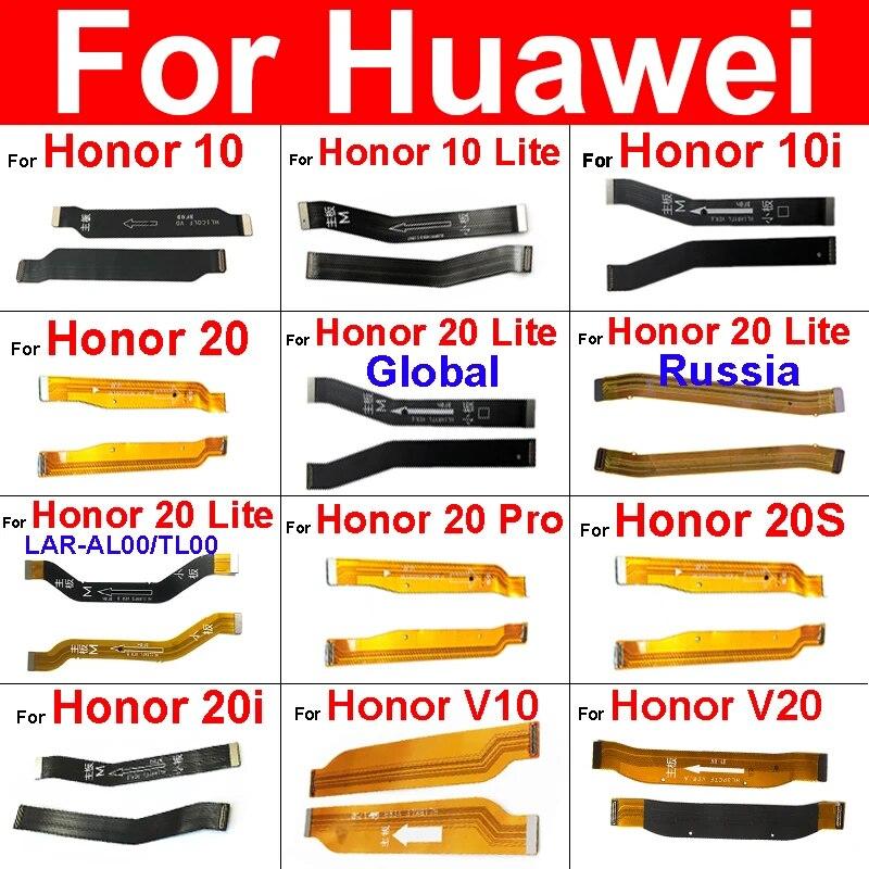 

Гибкий кабель материнской платы с ЖК-дисплеем для Huawei Honor 10 10X 20 Lite 20i 20Pro 20s V10 V20 Global RU, детали гибкого кабеля основной платы