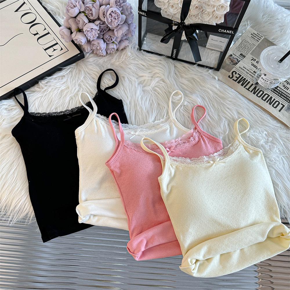 

Pure Desire кружевной бант халтер топ женский носить длинный жилет внутри летний дизайн Sense of Niche Spice Girls One size