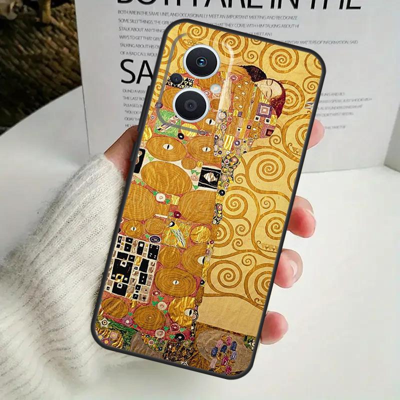 The Kiss Gustav Klimt Painting Phone Case For OPPO Reno 8 7 Lite 8T 11 12 13 14 14F 10 Pro OPPO Find X8 X6 X5 X9 Pro Cover