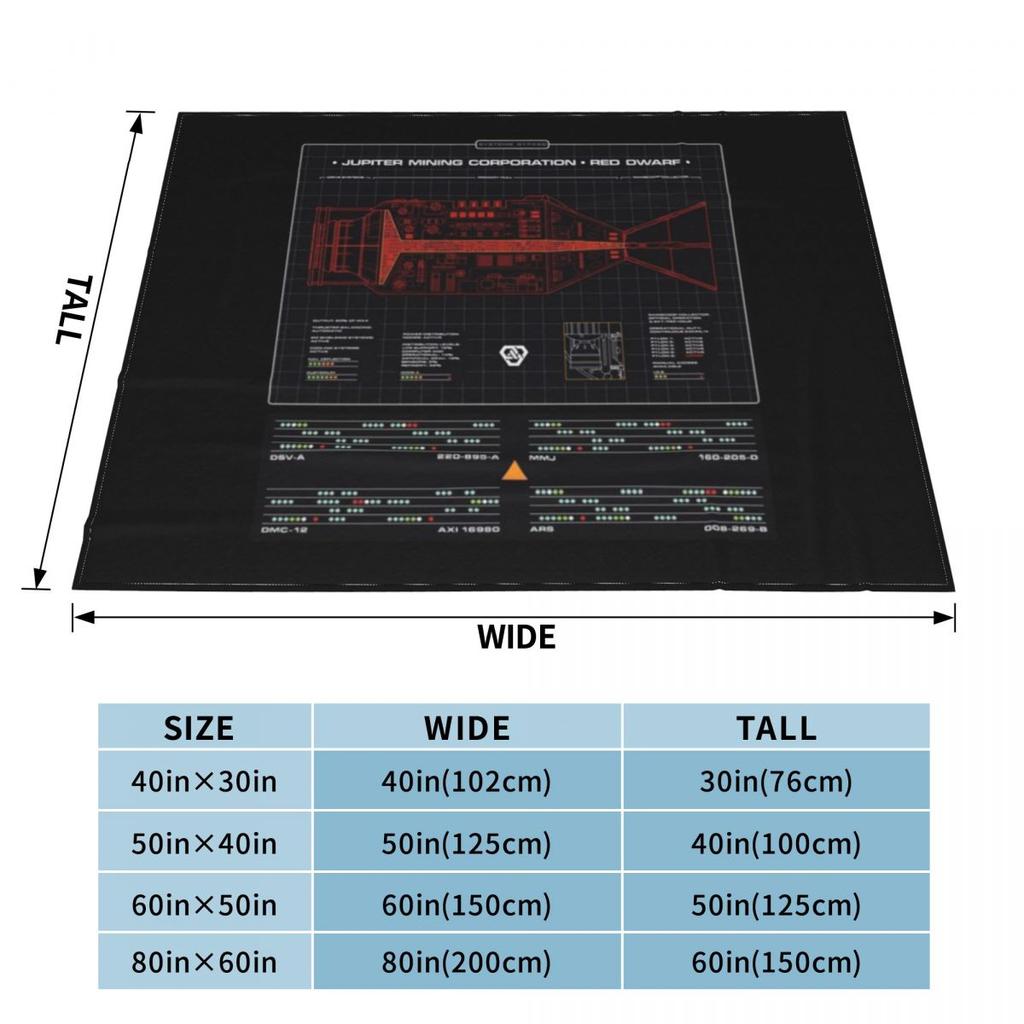 Red Dwarf Ship Schematic Blueprint Systems Bypass An Ultra-Soft Micro Fleece Blanket