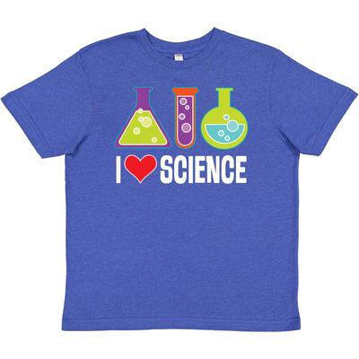 Inktastic I Love Science Chemistry Teacher Youth T-Shirt Clothing School Cute