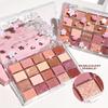 Palette di ombretti Cherry Blossom da 20 colori, ombretti perlati opachi altamente pigmentati, stampati carini, impermeabili, anti-sudore, trucco quotidiano per gli occhi, regalo per le donne
