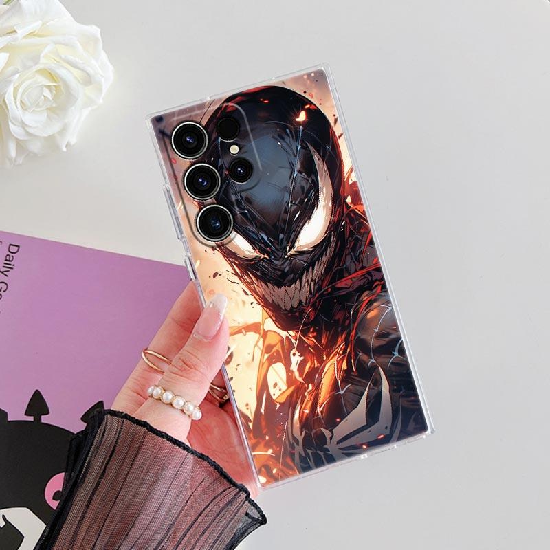 Marvel Avenger Cool Venom Transparent Case For Samsung Galaxy S26 S25 Ultra S24 S22 S26 Plus S20 S23 S21 S25 FE 5G Clear Cover