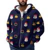 Men'S Winter Zipper Hooded Fleece Sweatshirt With Patch Pocket Casual Jacket