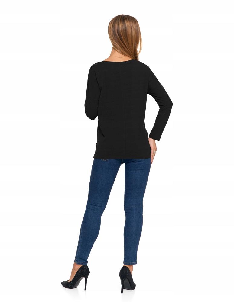 Women's Long Sleeve Shirt, Plain Cotton, Classic, MORAJ XXL Black