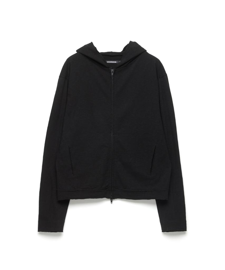 Hatchingroom Rough Hoodie Slub Black