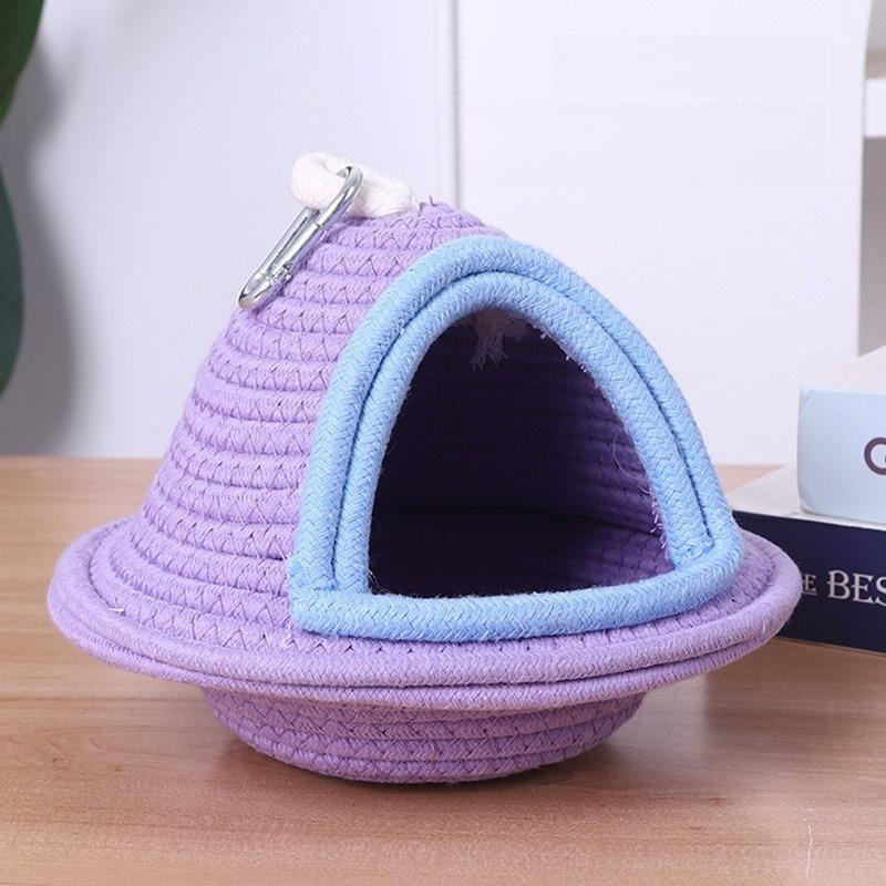 Bird Warm Nest Fleece Birdhouse Hanging Sleeping Bed Cage Accessories for Parrots Canaries Cockatiels