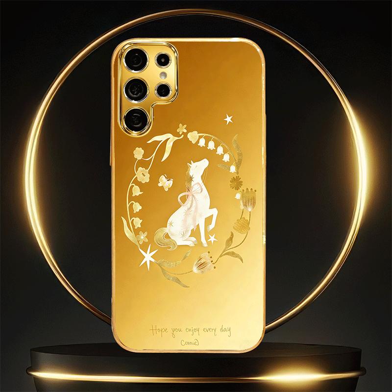 HeißverkaufMode Einfachheit High-End Galvanisiertes Glas Handyhülle für Samsung Galaxy S26 S25 S24 S23 S22 S21 FE Ultra Plus