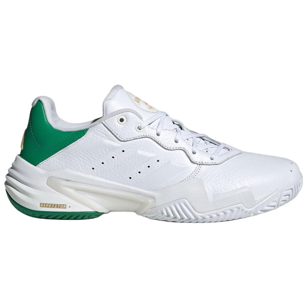 Adidas Barricade 13 M Leather Versatile Comfortable Non-Slip Durable Low-Top Tennis Shoes Men Sneakers White Green JP7237