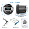 Boat Radio Media Player Marine Stereo MP3 Waterproof Bluetooth Audio Radio FM AM Receiver Fit for Harvesters ATV UTV SPA RZR