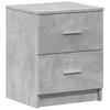 Nightstand with 2 Drawers Concrete Grey 40 X 36 X 50 Cm