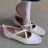 Fashion French 2025 New Flat Shallow Ballet Shoes Super Soft Evening Shoes Women's Singles Mary Jane Shoes