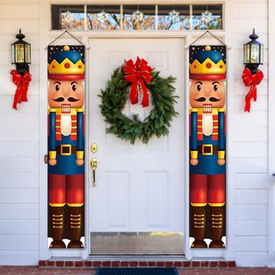 Nutcracker Christmas Banners Decorations Porch Signs - Xmas Decor Banners