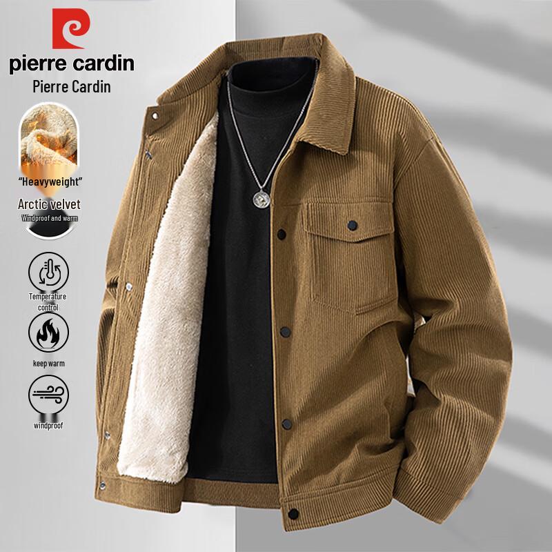 

Pierre Cardin Men s Corduroy Fleece Lined Lapel Jacket 2XL