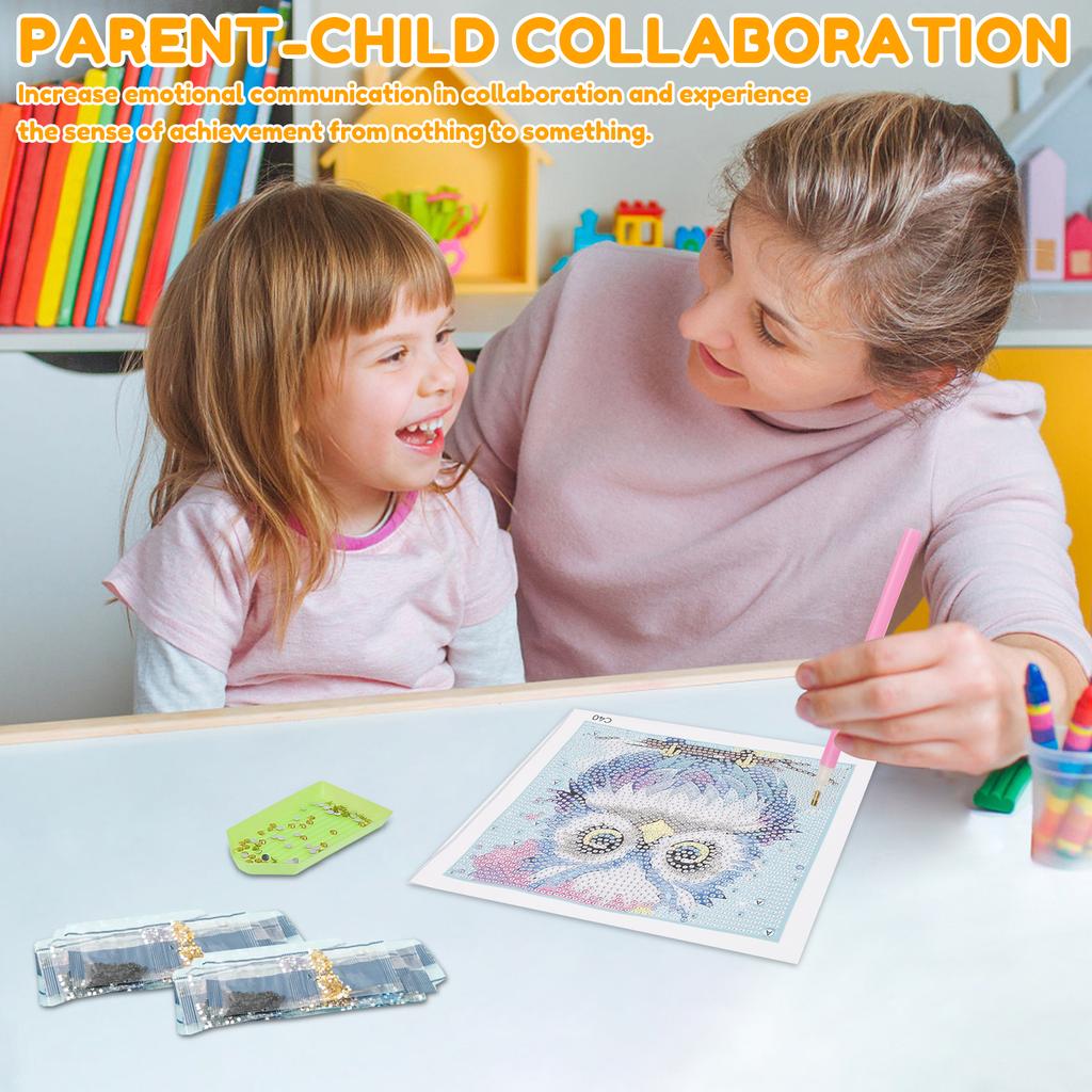 6er-Pack Diamond Painting Kits für Kinder Anfänger Full Drill Cartoon Niedliche Tiere Diamond Art Kits DIY Große Edelstein Kunst Heim Wanddekoration