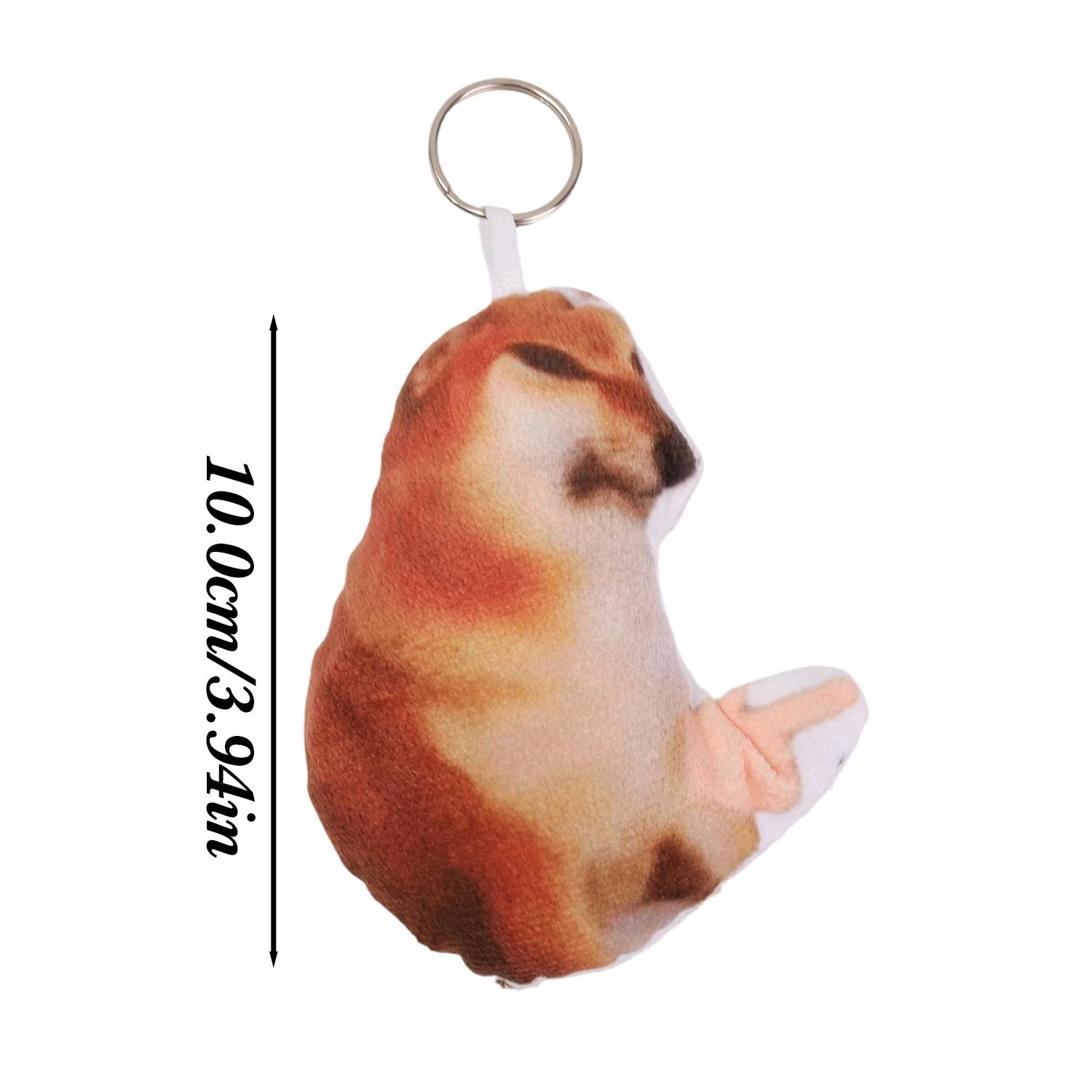 

Banana Cat Emoji Bag Fabric Doll Keychains Pendant Abstract and Funny Plush Doll Personalized Pendant