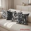2D Geometric Patterned Black And White Pillow Covers Pattern Cushion Cover Suitable For Sofa Bedroom Car Pillow Cover