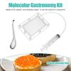Ferramenta de Esferificação de Caviar Kit Transparente de Gastronomia Molecular com Colher Conta-gotas de Esferificação Acessórios Criativos de Cozinha