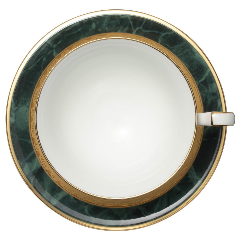 Noritake Cup Saucer 220cc Fitzgerald 2 Customers Green Bone China & (Pair Set) (Coffee Tea) Y6988/4712