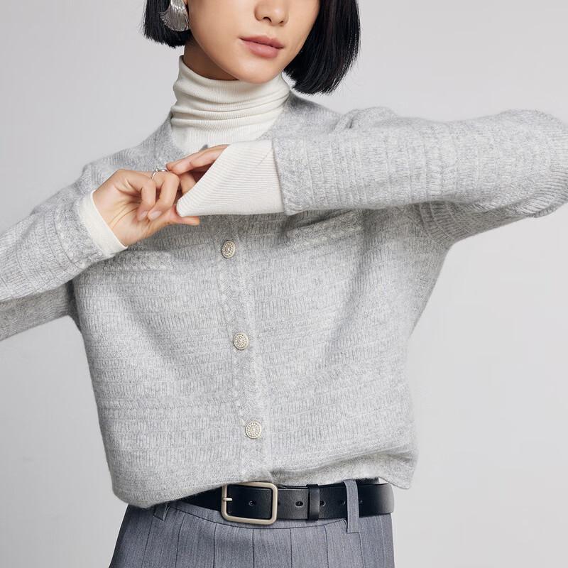 PALUOPO Women's 100% Cashmere Jacquard Cardigan