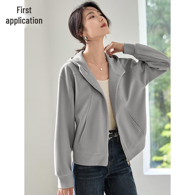 Женская комбинированная повседневная куртка с капюшоном L