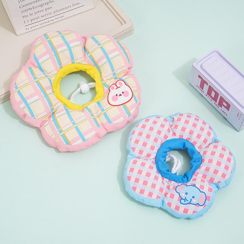 Cute Flower Soft Elizabethan Collar Waterproof Protective Neck Cone For Cats And Dogs