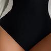 One-piece swimsuit solid color covering meat and showing thinness soaking in hot spring