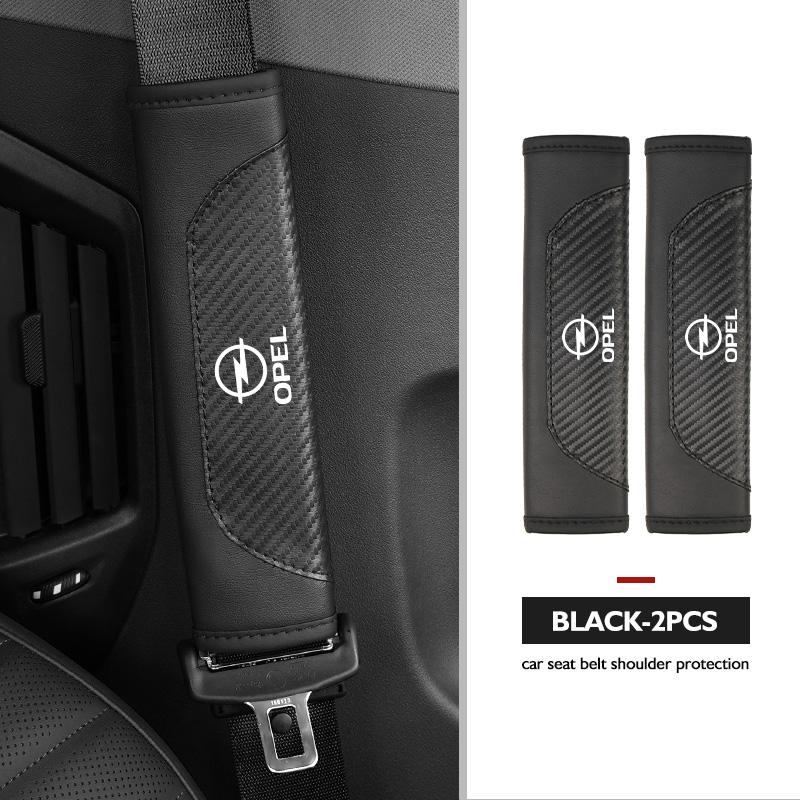 Universal Car Seat Belt Leather Shoulder Strap Protector Pad For Opel ADAM ASTRA J K CORSA E INSIGNIA MOKKA VIVA Meriva