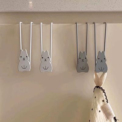 Multifunktionaler Über-Tür-Haken Schwerlastmetall Kaninchen Hängehaken Küche Badezimmer Handtuch Kleidung