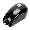 Motorcycle Gas Fuel Petrol Tank Retro Metal Fuel Tank with Cap Universal for Motorbike Glossy Black Paint
