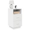 VidaXL Bedside Tables 2 Pcs with 2 Drawers White 36x36x68 Cm, Side Table, Bedside Cabinet, Accent Table for the 858579