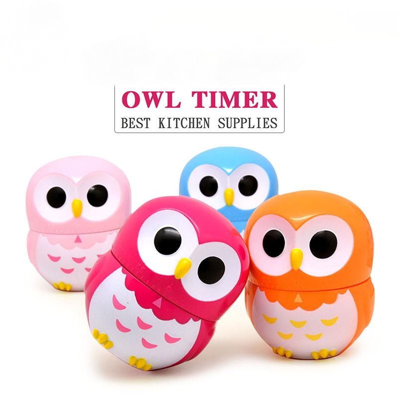 Cartoon Owl Timer Kitchen Cooking Oven Mechanical Timer Easy Operate Baking Helper Home Decoration for Children and Adults3